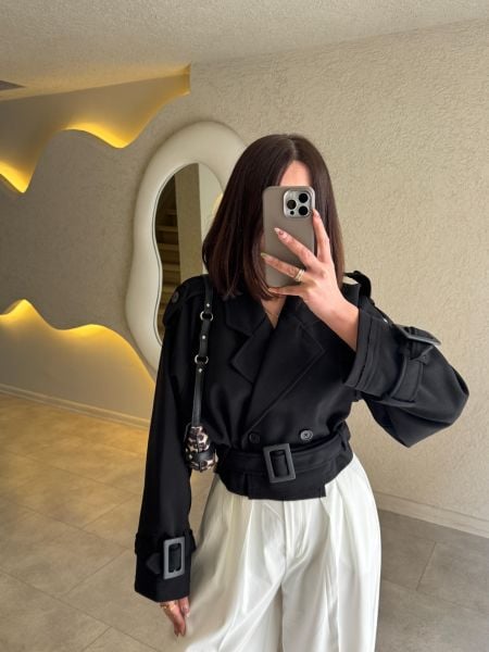 Kroht Kısa Trençkot